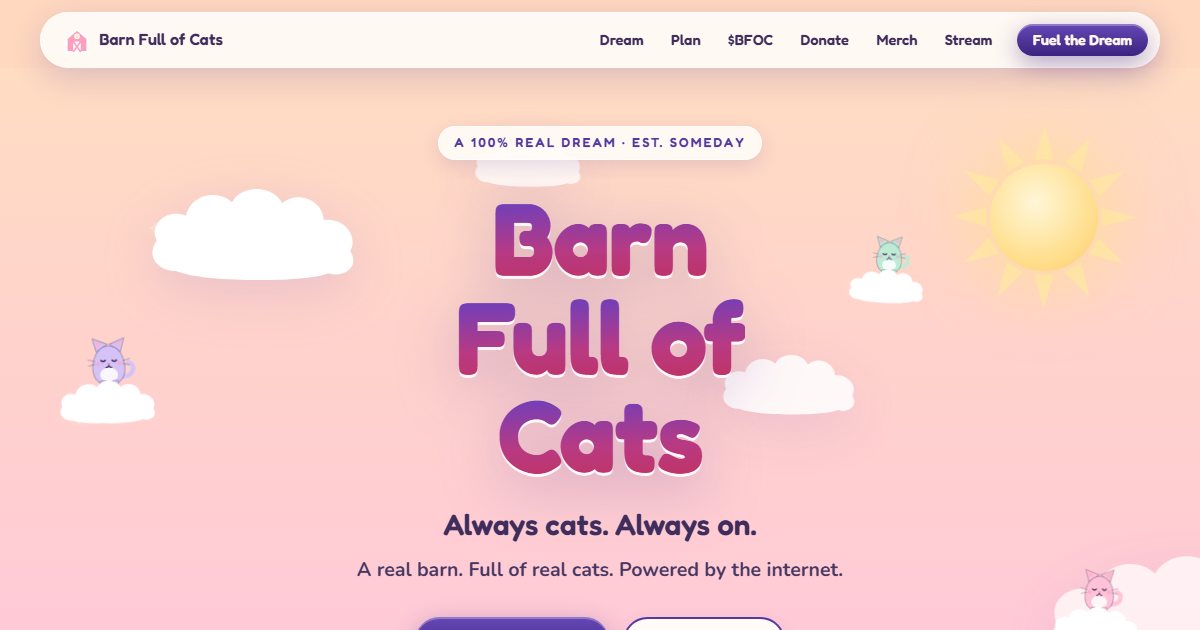 Barn Full of Cats pastel barn